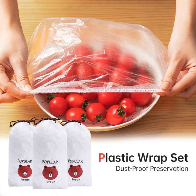 BPA Free Disposable Food Cover Plastic Wrap 100 pcs