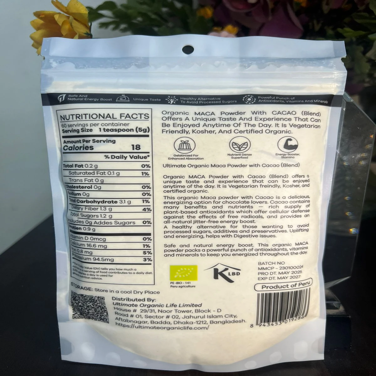Organic Black maca & Cacao Powder